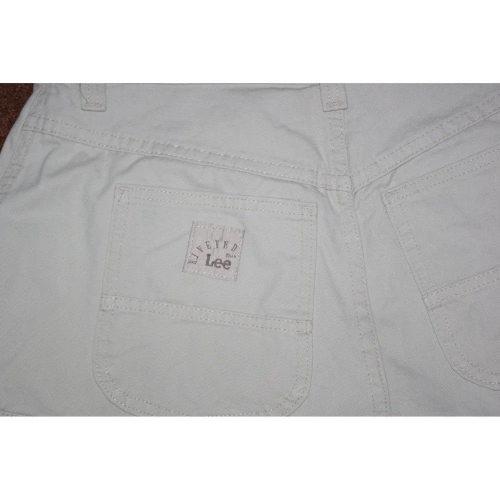 Vintage Riveted by Lee Cargo Shorts‎ Women 14M Tan High Waisted Made in USA